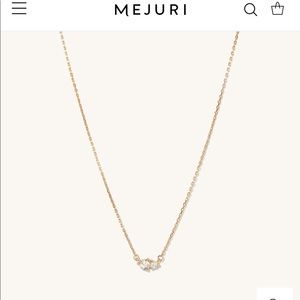Mejuri Hue Necklace - 14k Yellow Gold/Genuine White Topaz Stones